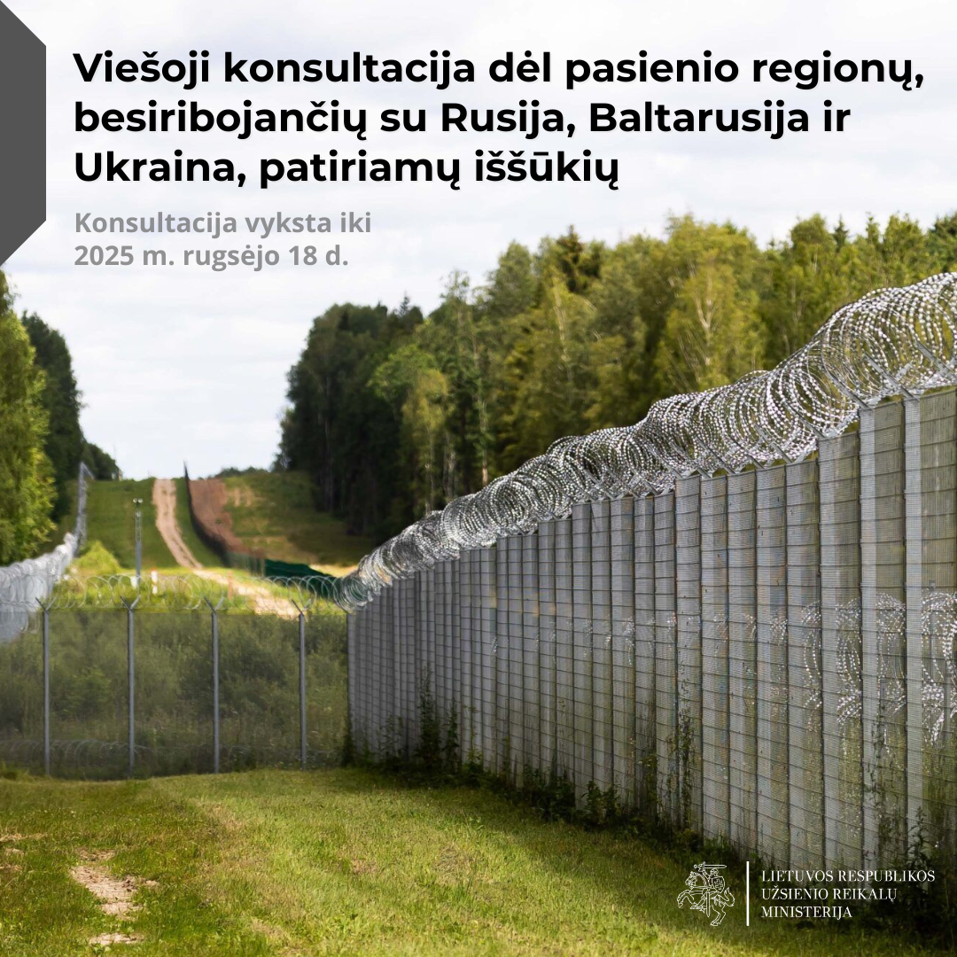 Europos Komisijos viešoji konsultacija dėl pasienio regionų, besiribojančių su Rusija, Baltarusija ir Ukraina, patiriamų iššūkių